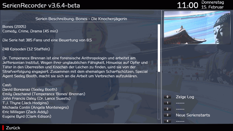 Screenshot für eine Serien-Beschreibung