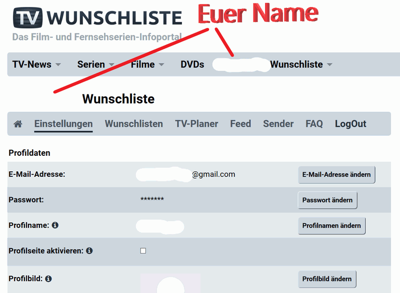Die Einstellungen von WL