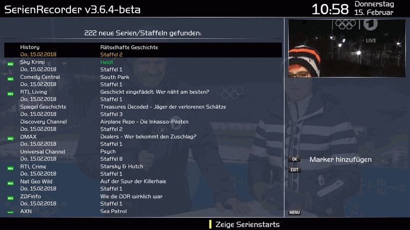 Screenshot für Staffelstarts